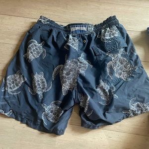 Blue Turtle Vilebrequin Medium Swim Trunks